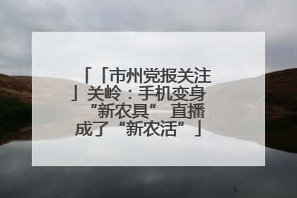 「市州党报关注」关岭：手机变身“新农具” 直播成了“新农活”