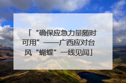 “确保应急力量随时可用”——广西应对台风“蝴蝶”一线见闻
