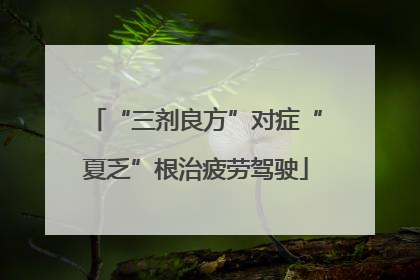“三剂良方”对症“夏乏”根治疲劳驾驶