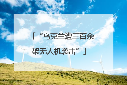 “乌克兰遭三百余架无人机袭击”