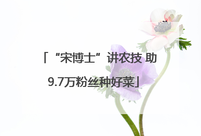 “宋博士”讲农技 助9.7万粉丝种好菜