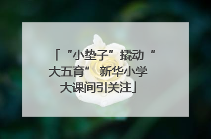 “小垫子”撬动“大五育” 新华小学大课间引关注