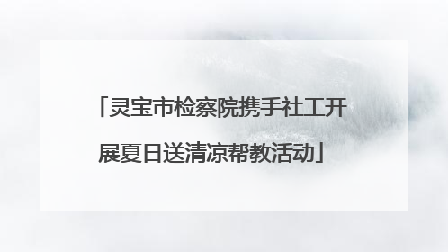 灵宝市检察院携手社工开展夏日送清凉帮教活动
