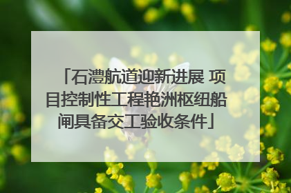 石澧航道迎新进展 项目控制性工程艳洲枢纽船闸具备交工验收条件