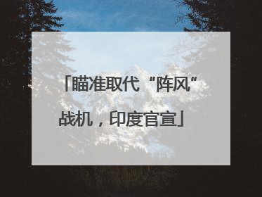 瞄准取代“阵风”战机，印度官宣