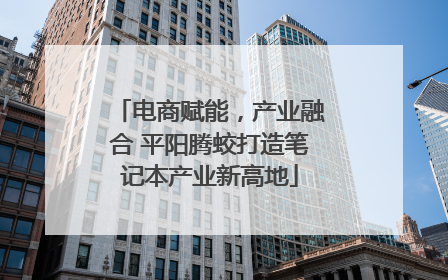电商赋能，产业融合 平阳腾蛟打造笔记本产业新高地