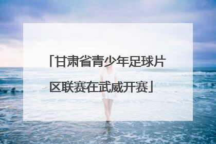 甘肃省青少年足球片区联赛在武威开赛