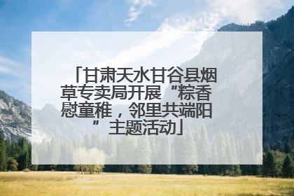 甘肃天水甘谷县烟草专卖局开展“粽香慰童稚，邻里共端阳”主题活动