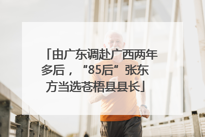 由广东调赴广西两年多后，“85后”张东方当选苍梧县县长