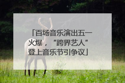 百场音乐演出五一火爆，“跨界艺人”登上音乐节引争议