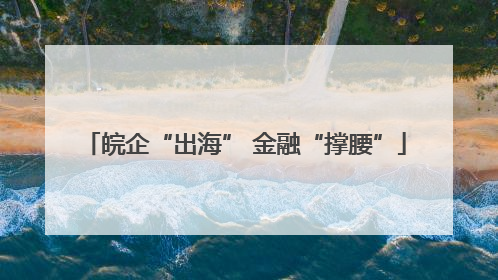皖企“出海” 金融“撑腰”