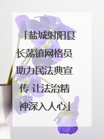 盐城射阳县长荡镇网格员助力民法典宣传 让法治精神深入人心
