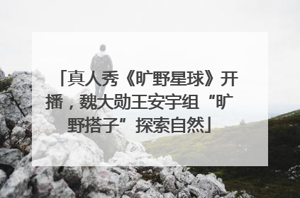 真人秀《旷野星球》开播，魏大勋王安宇组“旷野搭子”探索自然