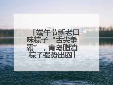 端午节新老口味粽子“舌尖争霸”，青岛脂渣粽子强势出圈