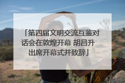 第四届文明交流互鉴对话会在敦煌开幕 胡昌升出席开幕式并致辞