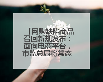 网购缺陷商品召回新规发布：面向电商平台，市监总局将常态化推送消费品召回信息