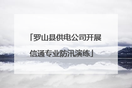 罗山县供电公司开展信通专业防汛演练
