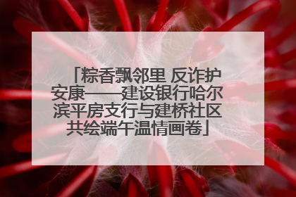 粽香飘邻里 反诈护安康——建设银行哈尔滨平房支行与建桥社区共绘端午温情画卷