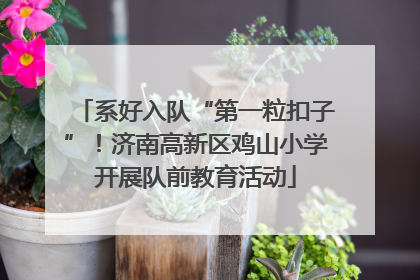 系好入队“第一粒扣子”！济南高新区鸡山小学开展队前教育活动
