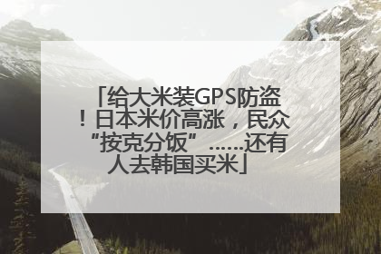给大米装GPS防盗！日本米价高涨，民众“按克分饭”……还有人去韩国买米