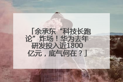 余承东“科技长跑论”炸场！华为去年研发投入近1800亿元，底气何在？