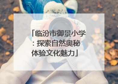 临汾市御景小学：探索自然奥秘 体验文化魅力