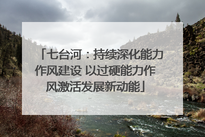 七台河：持续深化能力作风建设 以过硬能力作风激活发展新动能