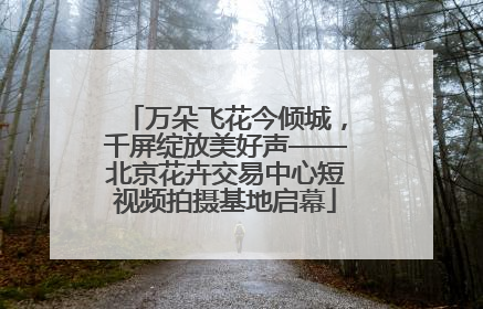 万朵飞花今倾城，千屏绽放美好声——北京花卉交易中心短视频拍摄基地启幕