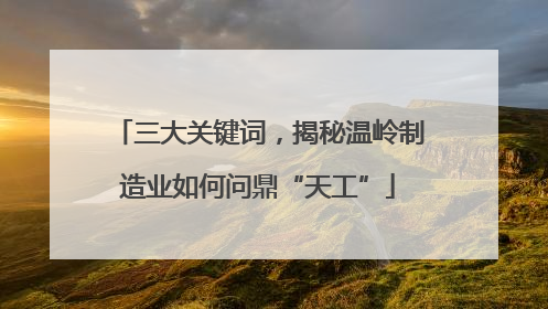 三大关键词，揭秘温岭制造业如何问鼎“天工”