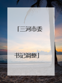 三河市委书记调整