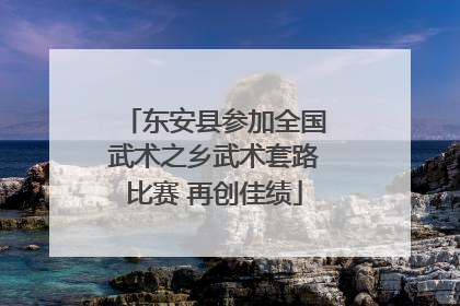 东安县参加全国武术之乡武术套路比赛 再创佳绩