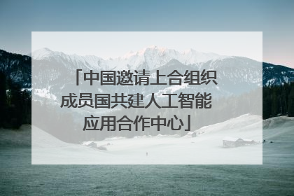 中国邀请上合组织成员国共建人工智能应用合作中心