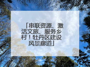 串联资源、激活文旅、服务乡村！牡丹区建设风景廊道