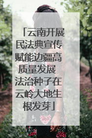 云南开展民法典宣传赋能边疆高质量发展 法治种子在云岭大地生根发芽