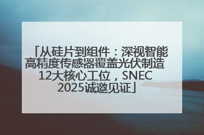 从硅片到组件：深视智能高精度传感器覆盖光伏制造12大核心工位，SNEC 2025诚邀见证