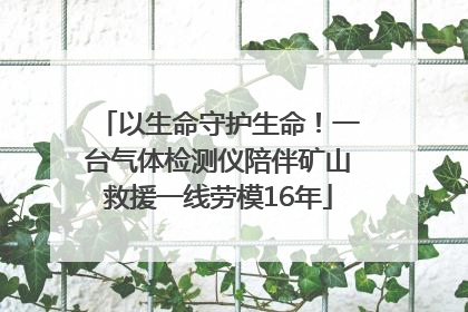 以生命守护生命！一台气体检测仪陪伴矿山救援一线劳模16年