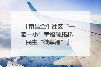 南昌金牛社区“一老一小”幸福院托起民生“微幸福”