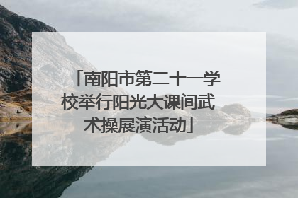 南阳市第二十一学校举行阳光大课间武术操展演活动