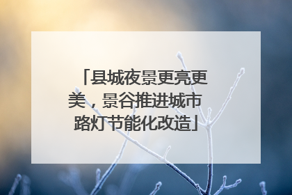 县城夜景更亮更美，景谷推进城市路灯节能化改造