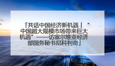 共话中国经济新机遇丨“中国超大规模市场带来巨大机遇”——访塞尔维亚经济部国务秘书尼科利奇