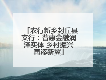 农行新乡封丘县支行：普惠金融润泽实体 乡村振兴再添新翼