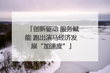创新驱动 服务赋能 跑出演马经济发展“加速度”