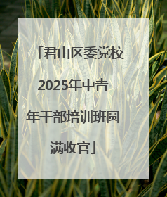 君山区委党校2025年中青年干部培训班圆满收官