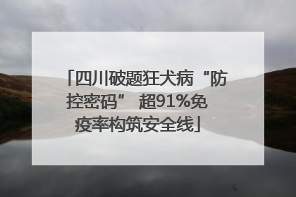 四川破题狂犬病“防控密码” 超91%免疫率构筑安全线