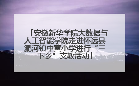 安徽新华学院大数据与人工智能学院走进怀远县淝河镇中黄小学进行“三下乡”支教活动