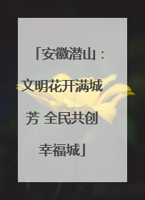 安徽潜山：文明花开满城芳 全民共创幸福城