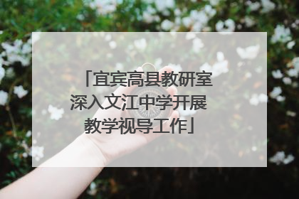 宜宾高县教研室深入文江中学开展教学视导工作