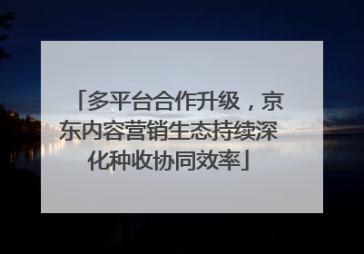 多平台合作升级，京东内容营销生态持续深化种收协同效率