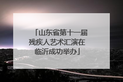 山东省第十一届残疾人艺术汇演在临沂成功举办