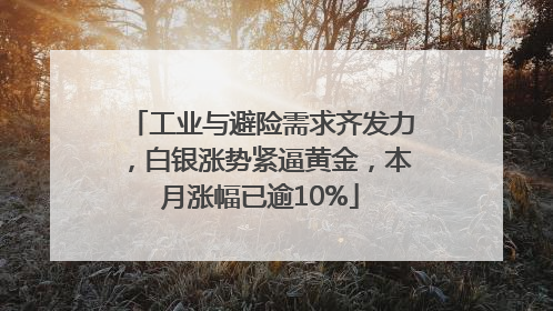 工业与避险需求齐发力，白银涨势紧逼黄金，本月涨幅已逾10%